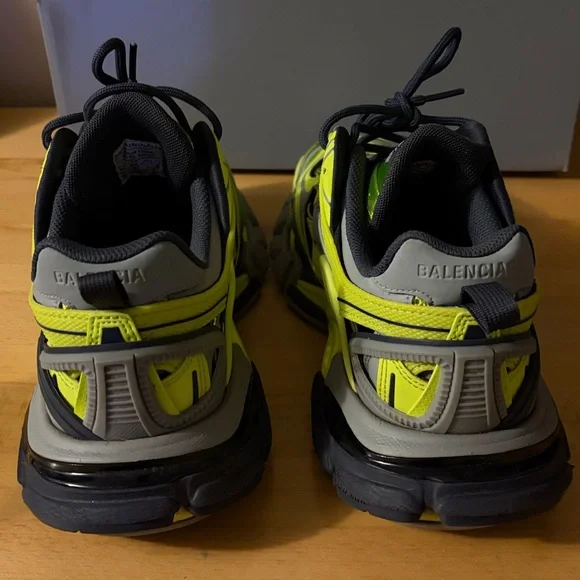 Balenciaga Vibrant Yellow and Gray Track 2 Athletic Shoes Sz 10 w/box - Picture 5 of 6